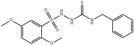 1-benzyl-3-[(2,5-dimethoxyphenyl)sulfonylamino]thiourea Struktur