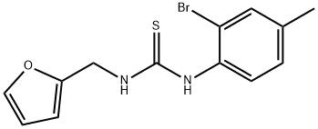 1-(2-bromo-4-methylphenyl)-3-(furan-2-ylmethyl)thiourea Struktur