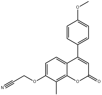 2-[4-(4-methoxyphenyl)-8-methyl-2-oxochromen-7-yl]oxyacetonitrile Struktur