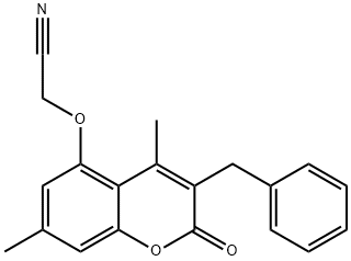 2-(3-benzyl-4,7-dimethyl-2-oxochromen-5-yl)oxyacetonitrile Struktur