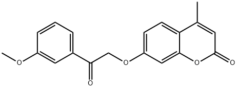 7-[2-(3-methoxyphenyl)-2-oxoethoxy]-4-methylchromen-2-one Struktur