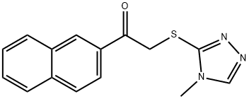 2-[(4-methyl-1,2,4-triazol-3-yl)sulfanyl]-1-naphthalen-2-ylethanone Struktur