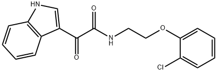 N-[2-(2-chlorophenoxy)ethyl]-2-(1H-indol-3-yl)-2-oxoacetamide Struktur