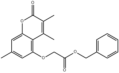 benzyl 2-(3,4,7-trimethyl-2-oxochromen-5-yl)oxyacetate Struktur