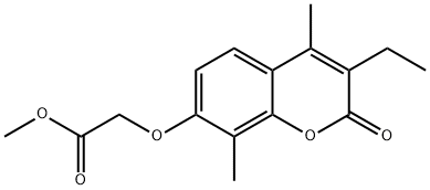 methyl 2-(3-ethyl-4,8-dimethyl-2-oxochromen-7-yl)oxyacetate Struktur