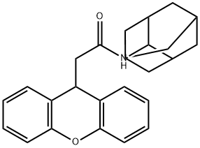 N-(2-adamantyl)-2-(9H-xanthen-9-yl)acetamide Struktur