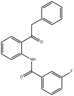 3-fluoro-N-[2-(2-phenylacetyl)phenyl]benzamide Struktur