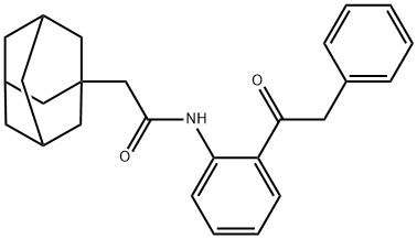 2-(1-adamantyl)-N-[2-(2-phenylacetyl)phenyl]acetamide Struktur