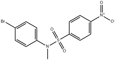 N-(4-bromophenyl)-N-methyl-4-nitrobenzenesulfonamide Struktur