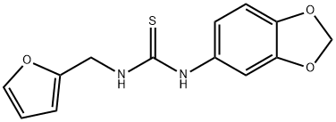 1-(1,3-benzodioxol-5-yl)-3-(furan-2-ylmethyl)thiourea Struktur