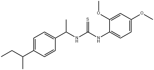 1-[1-(4-butan-2-ylphenyl)ethyl]-3-(2,4-dimethoxyphenyl)thiourea Struktur