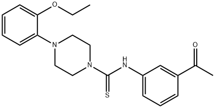 N-(3-acetylphenyl)-4-(2-ethoxyphenyl)piperazine-1-carbothioamide Struktur