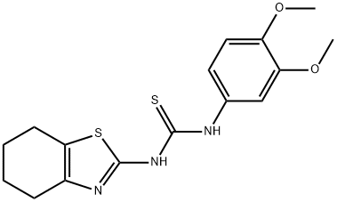 1-(3,4-dimethoxyphenyl)-3-(4,5,6,7-tetrahydro-1,3-benzothiazol-2-yl)thiourea Struktur