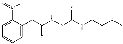 1-(2-methoxyethyl)-3-[[2-(2-nitrophenyl)acetyl]amino]thiourea Struktur