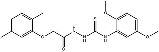 1-(2,5-dimethoxyphenyl)-3-[[2-(2,5-dimethylphenoxy)acetyl]amino]thiourea Struktur