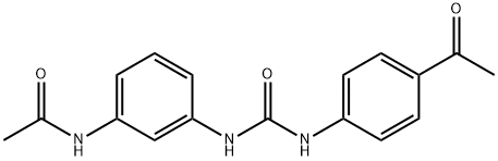 N-[3-[(4-acetylphenyl)carbamoylamino]phenyl]acetamide Structure