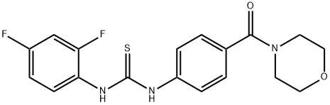 1-(2,4-difluorophenyl)-3-[4-(morpholine-4-carbonyl)phenyl]thiourea Struktur