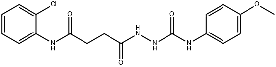 N-(2-chlorophenyl)-4-[2-[(4-methoxyphenyl)carbamoyl]hydrazinyl]-4-oxobutanamide Struktur