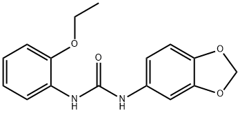 1-(1,3-benzodioxol-5-yl)-3-(2-ethoxyphenyl)urea Struktur