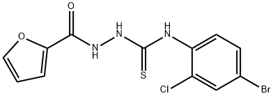 1-(4-bromo-2-chlorophenyl)-3-(furan-2-carbonylamino)thiourea Struktur