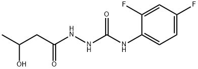 1-(2,4-difluorophenyl)-3-(3-hydroxybutanoylamino)urea Struktur