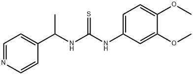 1-(3,4-dimethoxyphenyl)-3-(1-pyridin-4-ylethyl)thiourea Struktur