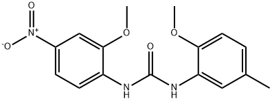 1-(2-methoxy-5-methylphenyl)-3-(2-methoxy-4-nitrophenyl)urea Struktur