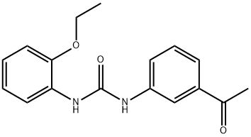 1-(3-acetylphenyl)-3-(2-ethoxyphenyl)urea Struktur