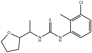 1-(3-chloro-2-methylphenyl)-3-[1-(oxolan-2-yl)ethyl]thiourea Struktur