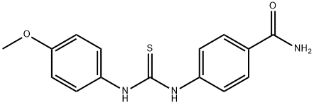 4-[(4-methoxyphenyl)carbamothioylamino]benzamide Struktur