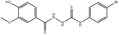 1-(4-bromophenyl)-3-[(4-hydroxy-3-methoxybenzoyl)amino]thiourea Struktur