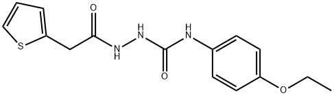 1-(4-ethoxyphenyl)-3-[(2-thiophen-2-ylacetyl)amino]urea Struktur