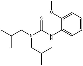 3-(2-methoxyphenyl)-1,1-bis(2-methylpropyl)thiourea Struktur