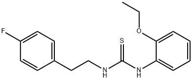 1-(2-ethoxyphenyl)-3-[2-(4-fluorophenyl)ethyl]thiourea Struktur