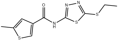 N-(5-ethylsulfanyl-1,3,4-thiadiazol-2-yl)-5-methylthiophene-3-carboxamide Struktur