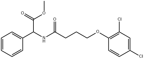 methyl 2-[4-(2,4-dichlorophenoxy)butanoylamino]-2-phenylacetate Struktur