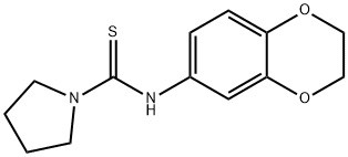 N-(2,3-dihydro-1,4-benzodioxin-6-yl)pyrrolidine-1-carbothioamide Struktur