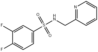 3,4-difluoro-N-(pyridin-2-ylmethyl)benzenesulfonamide Struktur