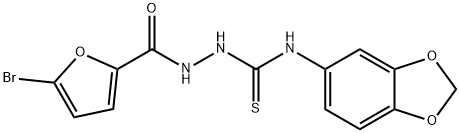 1-(1,3-benzodioxol-5-yl)-3-[(5-bromofuran-2-carbonyl)amino]thiourea Struktur