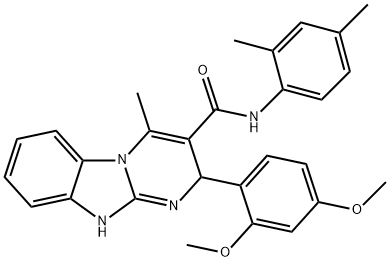 2-(2,4-dimethoxyphenyl)-N-(2,4-dimethylphenyl)-4-methyl-2,10-dihydropyrimido[1,2-a]benzimidazole-3-carboxamide Structure