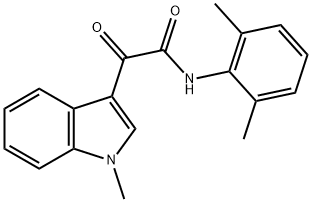 N-(2,6-dimethylphenyl)-2-(1-methylindol-3-yl)-2-oxoacetamide Struktur