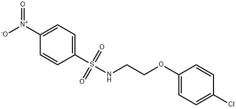 N-[2-(4-chlorophenoxy)ethyl]-4-nitrobenzenesulfonamide Struktur