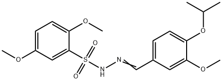 2,5-dimethoxy-N-[(Z)-(3-methoxy-4-propan-2-yloxyphenyl)methylideneamino]benzenesulfonamide Struktur