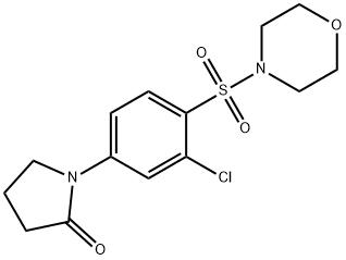 1-(3-chloro-4-morpholin-4-ylsulfonylphenyl)pyrrolidin-2-one Struktur