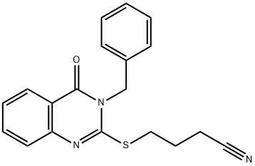 4-(3-benzyl-4-oxoquinazolin-2-yl)sulfanylbutanenitrile Struktur