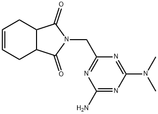 2-[[4-amino-6-(dimethylamino)-1,3,5-triazin-2-yl]methyl]-3a,4,7,7a-tetrahydroisoindole-1,3-dione Struktur