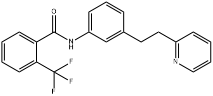 N-[3-(2-pyridin-2-ylethyl)phenyl]-2-(trifluoromethyl)benzamide Struktur