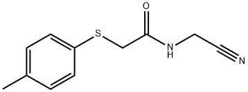 N-(cyanomethyl)-2-(4-methylphenyl)sulfanylacetamide Struktur