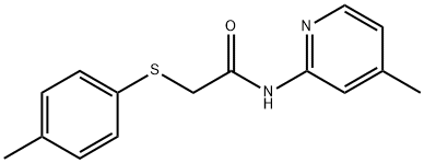 2-(4-methylphenyl)sulfanyl-N-(4-methylpyridin-2-yl)acetamide Struktur