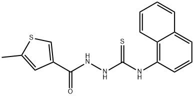 1-[(5-methylthiophene-3-carbonyl)amino]-3-naphthalen-1-ylthiourea Struktur